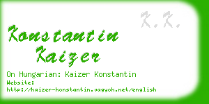 konstantin kaizer business card